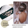 thumbnail image 4 of Tocado de hojas y flores de vid de cristal, accesorios para el cabello de boda para la novia, plateado, 4 of 5
