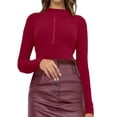 thumbnail image 3 of Women's Clothing Pullover Sweaters Casual Vintage Fall School Wear Long Sleeve Knit Pullover Sweater Top With Button Detail Soft Comfortable Casual Crewneck Blouse For Everyday Wear, 3 of 8