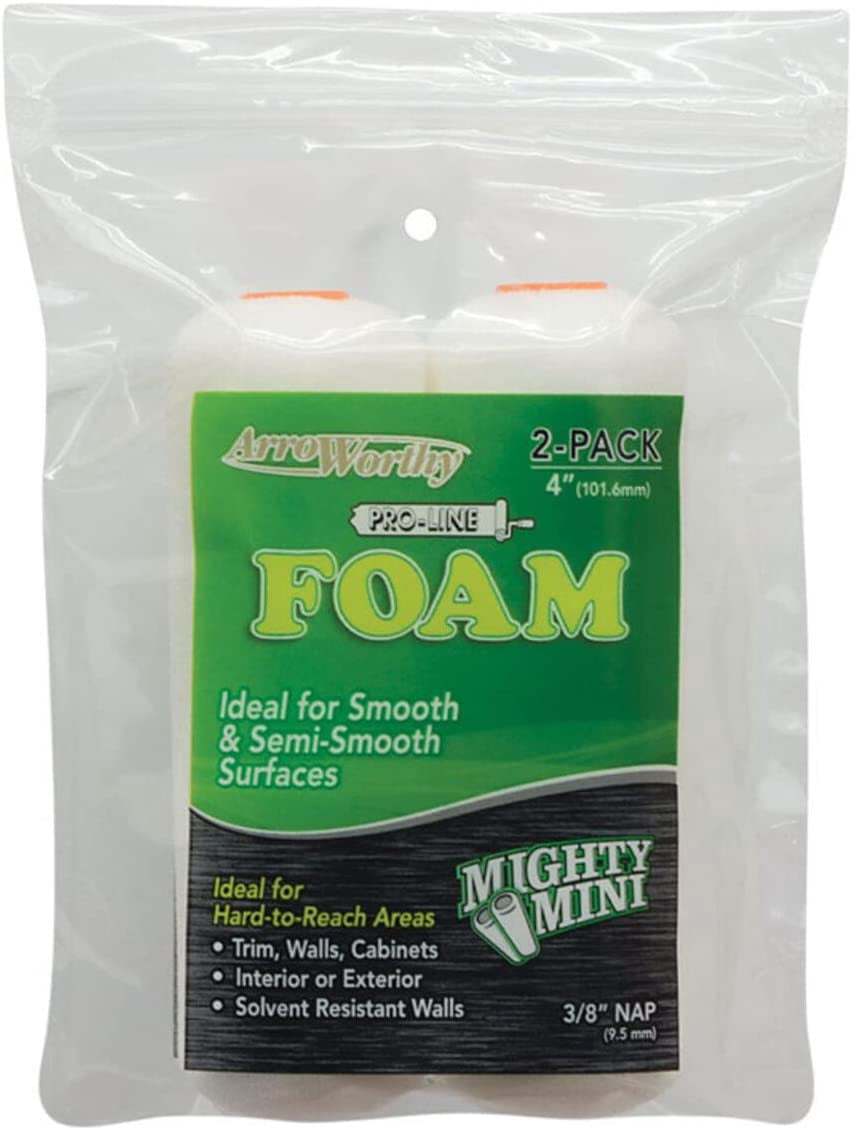 4" Foam Paint Roller Refills (Pack of 2)