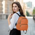thumbnail image 6 of JIALIOU Mini Backpack Purse for Women Quilted Casual Daypack Small Travel Shoulder Bag, Burnt Orange, 6 of 7