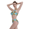 thumbnail image 6 of Picia Sunflowers Women's High Waisted Bikini Scoop Neck Swimsuit Two Pieces Bathing Suit-X-Large, 6 of 8