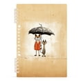 thumbnail image 2 of Cats Umbrella Ring Binder Notebook Journey Note Diary College Ruled Spiral Notebook Study Loose Leaf Paper A5 60 Pages, 2 of 8