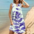 thumbnail image 2 of LYXSSBYX Plus Size Dresses for Curvy Women Women's Round Neck Sleeveless Gradient Tie Dyed Beach Dress, 2 of 9