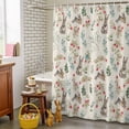 thumbnail image 4 of Easter Shower Curtain Bunny Easter Egg Shower Curtains for Bathroom Decor, Waterproof Polyester Shower Curtain Set with Hooks, Small Stall 36" x 72" Green Leaves Flowers, 4 of 9