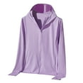 thumbnail image 1 of Chandail à Capuchon à Fermeture à Glissière pour Femme, Cardigan Léger de Randonnée, Chandail de Soleil, Résistant au Soleil, Vêtement Actif d'Extérieur, 1 of 3