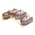 thumbnail image 2 of WeiLaiKeQi Dried Fruit Dish with Lid Decor Nuts Platter for Dried Fruits Appetizer Nuts Dark Gray, 2 of 9