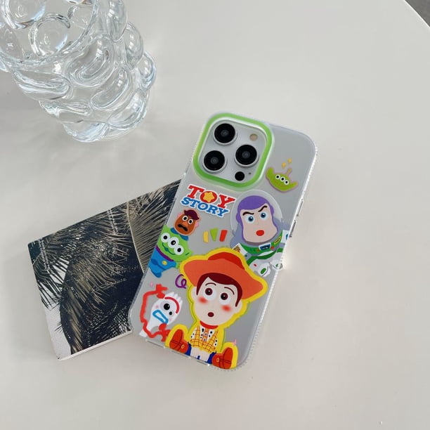 Funda De Teléfono De Plata De Hierro Caliente Para iPhone 11 14 Plus 12 13 Pro Max Moda De Juguete Historia Crayon Shinchan Protección Cubierta