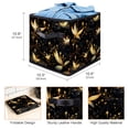 thumbnail image 3 of Fireflies Large Capacity Foldable Storage Container Basket with Handle, 10.8"x10.5"x10.6" Storage Box Bin, 3 of 6