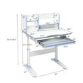 thumbnail image 7 of Infans Kids Writing Desk Student Study Table Height Adjustable w/Tilt Desktop, 7 of 7
