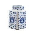 thumbnail image 4 of Porcelain Temple Jar Ceramic Ginger Jar Chinese Elegant 200ml Temple Jar Vase Decorative Ceramic Flower Vase for Home Living Room Decoration Blue White, 4 of 9