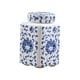 thumbnail image 4 of Jarrón de cerámica para jengibre, florero decorativo de cerámica para guardar té, porcelana china. Azul blanco, 4 of 9