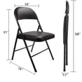 thumbnail image 6 of SUGIFT 4 Pack Black Padded Metal Folding Chair for Outdoor Indoor, 6 of 7
