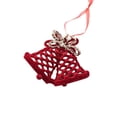 thumbnail image 4 of Ruifaya Adornos navideños de terciopelo, adornos navideños de dulces, decoración navideña rústica, árbol de Navidad con copos de nieve flocados, 4 of 7