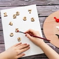 thumbnail image 2 of 100 Pcs Natural Timber Numbers for Craft Use Light Brown DIY Decorative Wood Slices 1.5 Inches, 2 of 8