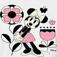 thumbnail image 3 of Disney - Minnie Mouse with Flowers & Butterflies - Juniors Cropped Cotton Blend T-Shirt, 3 of 5