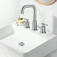 thumbnail image 2 of Wowow 8 in. Widespread Double Handle Bathroom Faucet in Brushed Nickel Included Pop-Up Drain and Aerator, 2 of 8