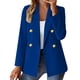 thumbnail image 3 of TaTaai Women's Casual Suit Coat Long Sleeve Lapel Collar Button Front Patch Pockets Solid Color Blazer Slim Fit Lightweight Spring Summer Daily Office Wear Gift, 3 of 5