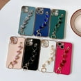 thumbnail image 6 of Plating Love Heart Wrist Strap Chain Bracelet Soft Compatible with iPhone Case for Women Girls (Blue,iPhone 12 Pro), 6 of 6