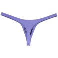 thumbnail image 2 of Botmois Men Solid Spandex Comfy Micro Pouch Thongs Sexy Bikini Tangas Guy String Swimwear Enhanced Pouch Skin Underpants Blue Gray L, 2 of 3