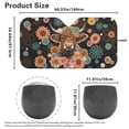 thumbnail image 6 of Binienty Highland Cow Car Windshield Sun Shade Hippie Floral Car Sun Shade UV Block Front Window Heat Insulation Protection Universal Automobile Interior Accessories for Women, 6 of 8
