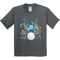 thumbnail image 3 of Inktastic Cute Blue Octopus Drumming Youth T-Shirt, 3 of 5