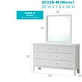 thumbnail image 5 of Glory Furniture Primo 6-Drawers Bedroom Dresser in White, 5 of 6
