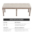 thumbnail image 6 of Bestco Bedroom Ottoman Bench for Entryway Living Room 48" Vanity Seat w Tufting Beige, 6 of 9