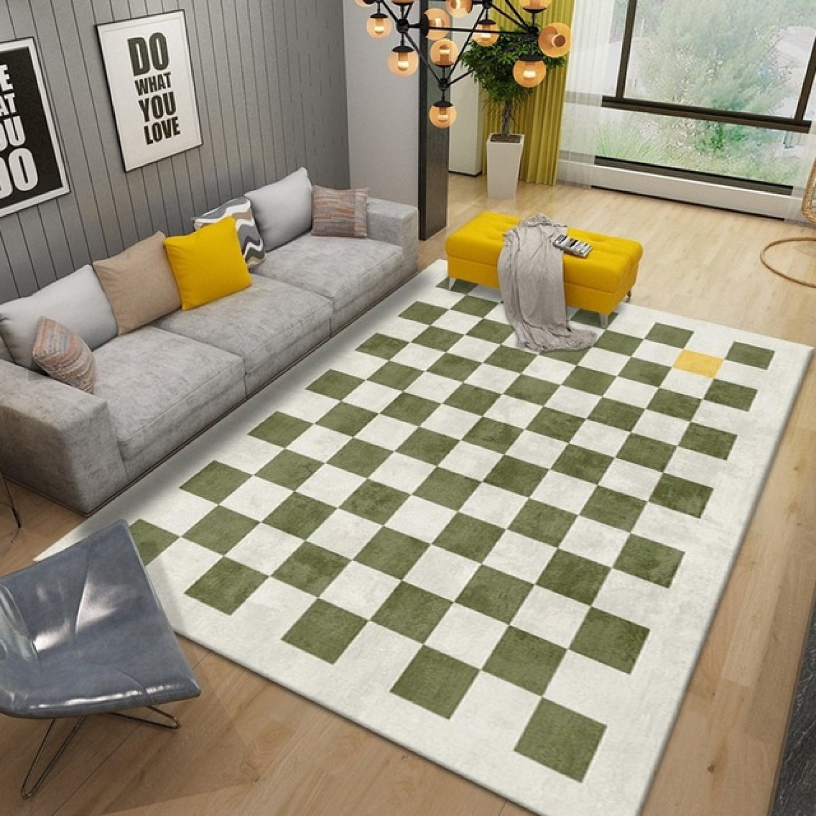 Plaid Rug Green And White Checkered Area Rug Indoor Outdoor Rugs Carpet