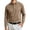 Khaki, variant on IAJDKMEK Men's Casual Collared Long Sleeve Shirt - Solid Polo Top for Autumn, Lightweight Shirt for Work, Versatile Polo Shirts for Men Daily Wear