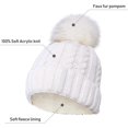 thumbnail image 4 of Womens Girls Winter Warm Pom Knit Ski Beanie Hat and Scarf Set, 4 of 7