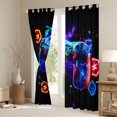 thumbnail image 3 of Feelyou Cartoon Red Gamepad Black Out Curtains for Kids, Neon Square Honeycomb Curtains Pack of 2 (42x63 Each), Modern Video Gaming Bedroom Curtains, Window Curtains Bedroom Decor, 3 of 6