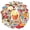 1A-35pcs, variant on 35pcs-50pcs Cute Food Stationery Stickers Cartoon Kids Stickers Funny Stickers for Laptops Phones Notebooks