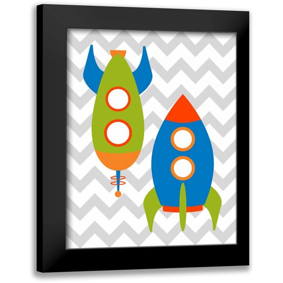 Robinson, Tamara 12x14 Black Modern Framed Museum Art Print Titled - Chevron Rocket IV