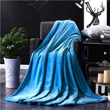 Manta de franela roja suave para sofá cama, manta de viaje de avión, textiles para el hogar para adultos, Color sólido, Blanket43