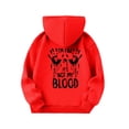 thumbnail image 3 of LUOGENLI Girls Hoodies Size 6 with Zipper Girls Casual Long Sleeve Hoodies Cute Oversized Pocket Sweatshirt Tops Sweatshirts for Girls Size 14-16 Cute Sweatshirts for Girls 10-12 Preppy Red 5-6 Years, 3 of 9