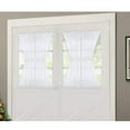 thumbnail image 2 of White French Door Curtain Panel Rod Pocket Blackout Curtains W137xL102cm, 2 of 6