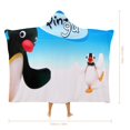 thumbnail image 2 of Pingu Manta Capa con Capucha Anti-Bolitas, Manta de Lana Ártica Suave, Manta Portátil de Felpa Ligera y Lujosa, Poncho para Siesta en Casa y Oficina, 100*130cm, 2 of 6