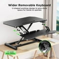 Abox Electric Standing Desk Converter with Wide Storage Keyboard Tray