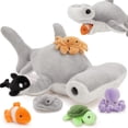 thumbnail image 1 of Peluches MaoGoLan Tiburón Martillo con 6 Criaturas Marinas de 60 cm, 1 of 5