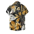 thumbnail image 4 of ZCFZJW Big and Tall Regular Fit Mens Hawaiian T-Shirts Trendy Summer Short Sleeve Tropical Floral Pattern Graphic Holiday Vacation Beach Tees Tops with Pockets Yellow XXL, 4 of 4