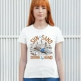 thumbnail image 4 of Sun and Sand Drink in My Hand T-Shirt But its a Dry Heat Funny Skeleton Desert Summer Beach Vacation Women's Tee, 4 of 7