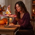 thumbnail image 6 of Luckky Stained Glass Witch Hat Lamp Style Resin Night Light,USB Powered Gothic Wizard Hat Table Lamp with ghost Details,Spooky Decorative Lighting for Table, 6 of 6
