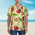 thumbnail image 4 of Bixox Men's Hawaiian Shirts Men's Cherries and Ladybirds Print Short-Sleeve Shirt-Medium, 4 of 8