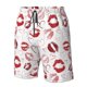 thumbnail image 4 of Fotbe Red Lips Trajes de Baño Estampados para Hombre, Shorts de Verano de Secado Rápido, Ropa de Playa, Bañadores-XX-Large, 4 of 6