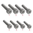 thumbnail image 2 of 10 Uds Durable M3/ titanio DIN912 hexagonal tornillo de cabeza Allen tornillo x8mm Zulema Tornillos de titanio, 2 of 6