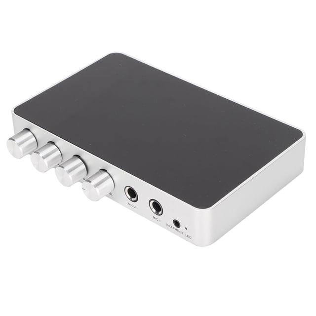 Mezclador De Interfaz Multimedia HD, Sonido Ajustable De Metal Con Reverberación De Karaoke Para Reproductores De DVD