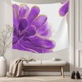 thumbnail image 5 of Purple Gold Tapestry for Bedroom Wall Hanging Tapestry, Abstract Flower Ombre Aesthetics Paint Ceiling Backdrop Tapestries Poster Blanket Wall Decor for Teens Room Living Room Dorm 55" x 73", 5 of 8