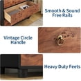 thumbnail image 2 of 5 Drawers Dresser, 46" Tall Modern Chest of Drawers with Natural Texture, Chests of Drawers w/Curved Profile Design Curved Profile Design, Dresser TV Stand, Wood Drawer Organizer for Bedroom Wood Dres, 2 of 8