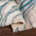 thumbnail image 4 of Mark&Day Area Rugs, 8x10 La Grange Modern Shag Aqua Area Rug, Blue Grey Beige Carpet for Living Room, Bedroom or Kitchen (7'10" x 10'), 4 of 6
