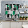 thumbnail image 4 of Geometric Emerald Green Solid Abstract Curtain Home Decoration Living Room Short Curtains Window Treatments For Kitchen Bedroom, 4 of 6